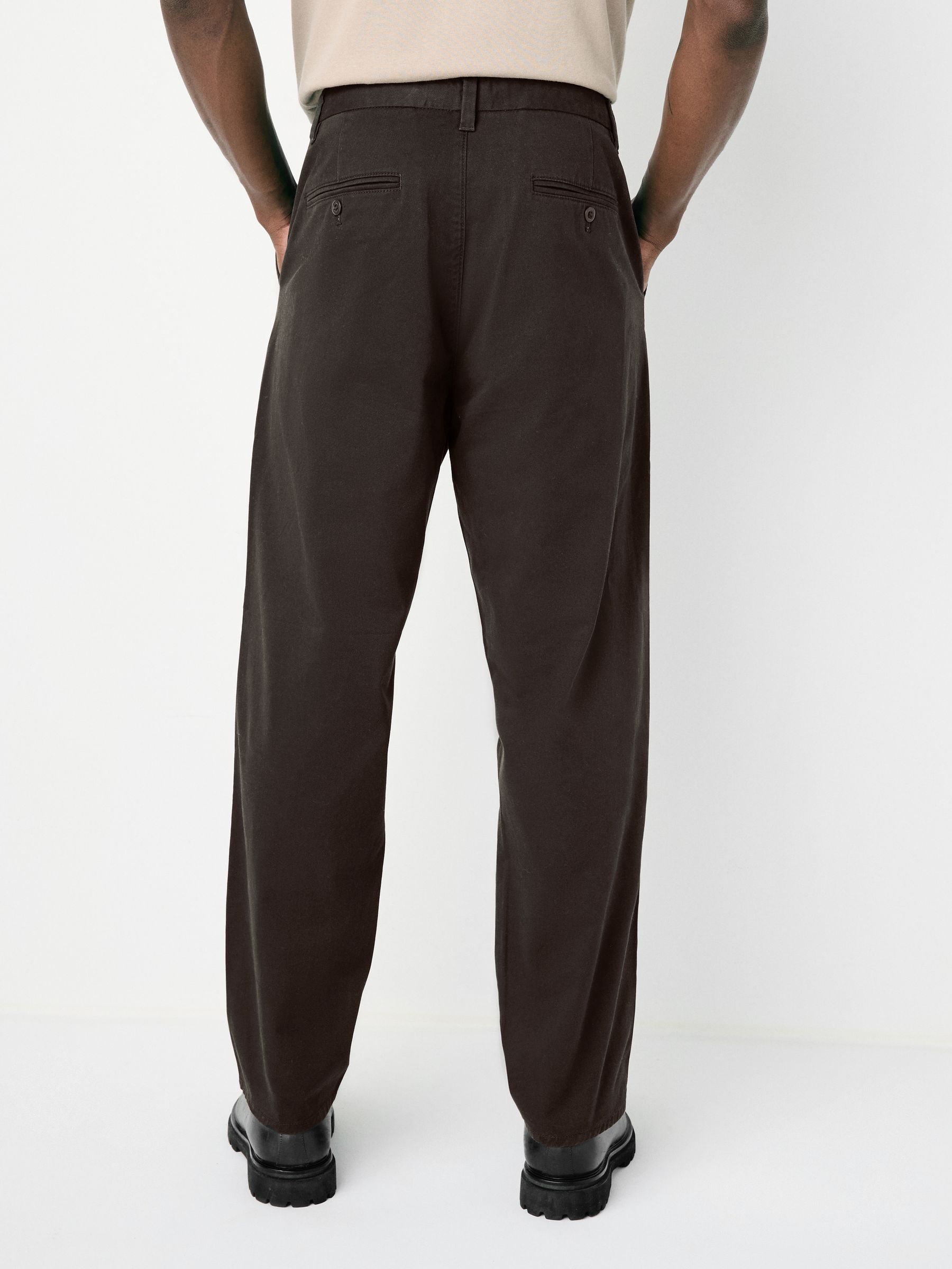 Buy Brown Twin Pleat Stretch Chinos Trousers from Next USA