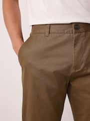 Marrón tostado - Corte slim - Chinos elásticos - Imagen 5 de 10