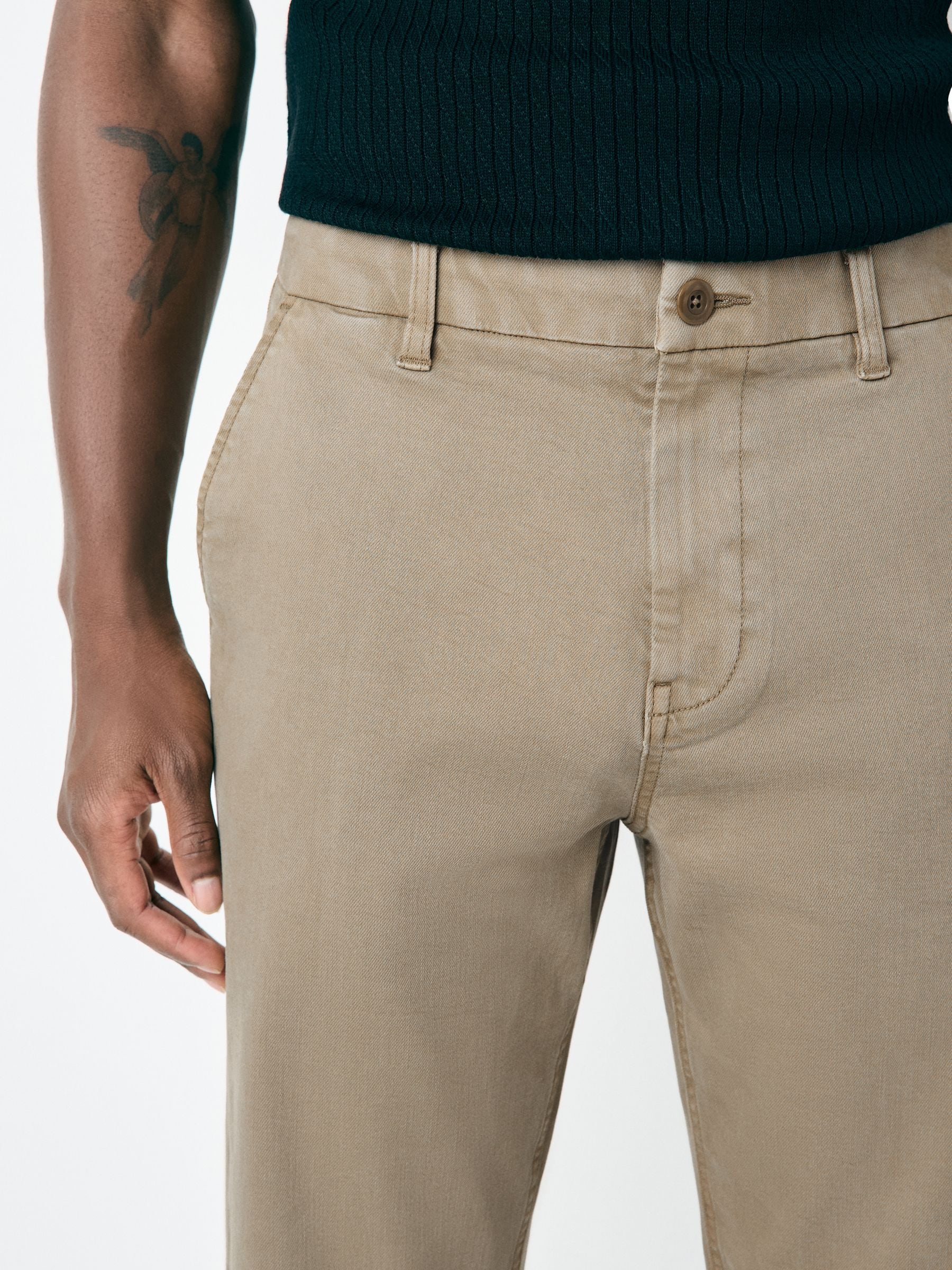 Buy Stone Straight Fit Motionflex Chino Trousers from Next Romania