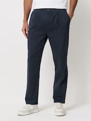 Blue Straight Fit Stretch Chinos Trousers - Image 1 of 11