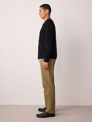 Sand Regular Tapered Fit Stretch Chinos Trousers - Image 4 of 10