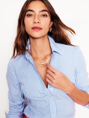 Boden Blue Saskia Stretch Shirt - Image 4 of 5