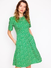 Boden Green Louisa Short Jersey Dress - Image 4 of 5