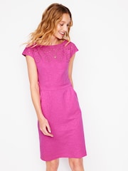 Boden Purple 100% Cotton Florrie Broderie Dress - Image 1 of 5