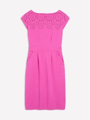 Boden Purple 100% Cotton Florrie Broderie Dress - Image 5 of 5
