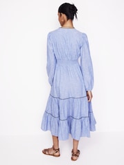 Boden Blue Violet Blend Midi Dress - Image 3 of 4