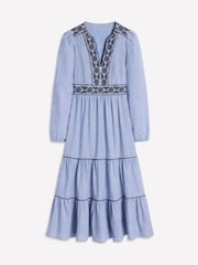 Boden Blue Violet Blend Midi Dress - Image 4 of 4