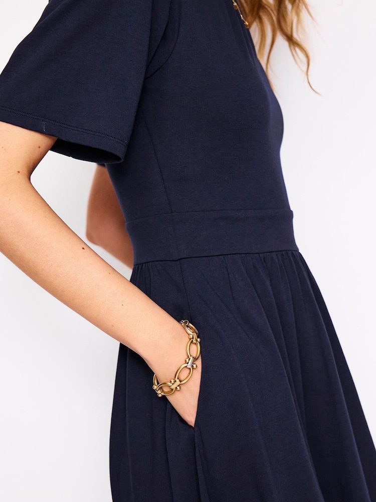 Boden Blue Louisa Short Jersey Dress - Image 4 of 5