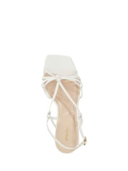 Dune London White Mischevious Knot Detail Heeled Sandals - Image 4 of 6