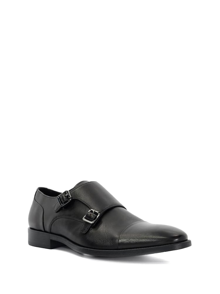 Czarny - Szeroki krój - Dune London Satchin Flex Sole Toecap Monk Shoes - Image 4 of 6