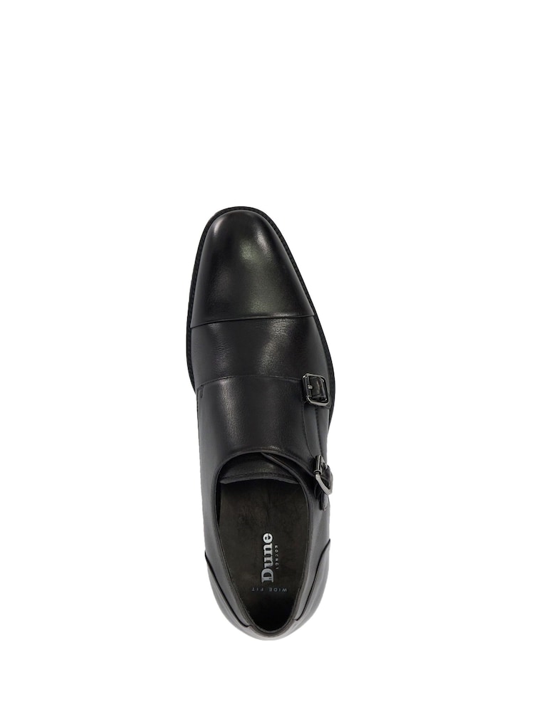 Czarny - Szeroki krój - Dune London Satchin Flex Sole Toecap Monk Shoes - Image 5 of 6