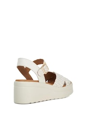 Dune London Cream Kinleys Woven Sandals - Image 4 of 6
