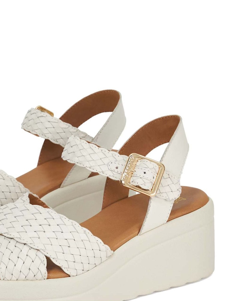 Dune London Cream Kinleys Woven Sandals - Image 6 of 6