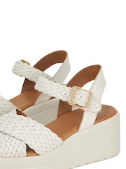 Dune London Cream Kinleys Woven Sandals - Image 7 of 8