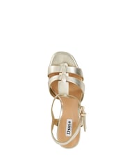Dune London Gold Standard Fit Kastro Double Strap Tbar Wedge Sandals - Image 5 of 6