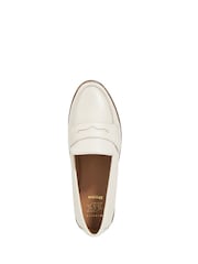 Dune London Cream Wide Fit Ginelli Flexi Sole Leather Penny Loafers - Image 4 of 6