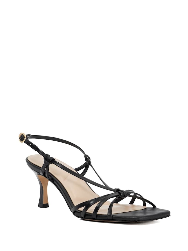 Dune London Black Mischevious Knot Detail Heeled Sandals - Image 3 of 6