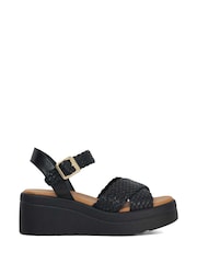 Dune London Black Kinleys Woven Sandals - Image 2 of 5