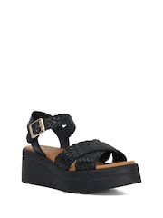 Dune London Black Kinleys Woven Sandals - Image 3 of 5