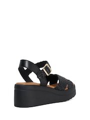 Dune London Black Kinleys Woven Sandals - Image 4 of 5