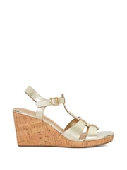 Dourado - Dune London de cunha com tira dupla Kastro Sandals - Imagem 1 de 6