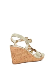 Dourado - Dune London de cunha com tira dupla Kastro Sandals - Imagem 3 de 6