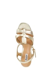 Dourado - Dune London de cunha com tira dupla Kastro Sandals - Imagem 4 de 6