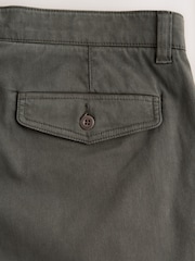 Khaki Green Regular Fit Cotton Rich Utility Chino Trousers With Stretch - Image 11 of 11