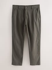 Khaki Green Regular Fit Cotton Rich Utility Chino Trousers With Stretch - Image 8 of 11