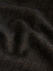 Brown Cotton Rich Herringbone Trousers - Image 9 of 11