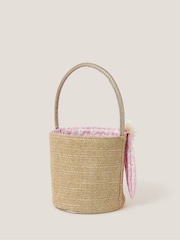 Monsoon Natural Bunny Gingham Basket Bag - Image 2 of 4