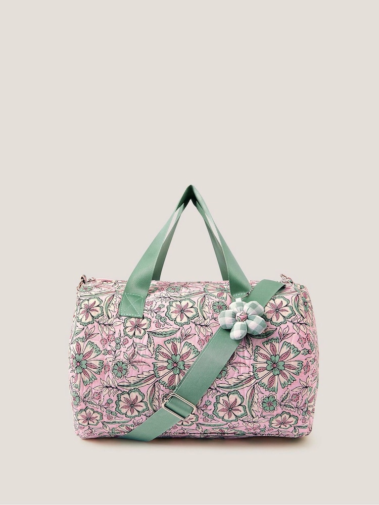 Monsoon Pink Floral Print Duffle Bag - Image 1 of 4