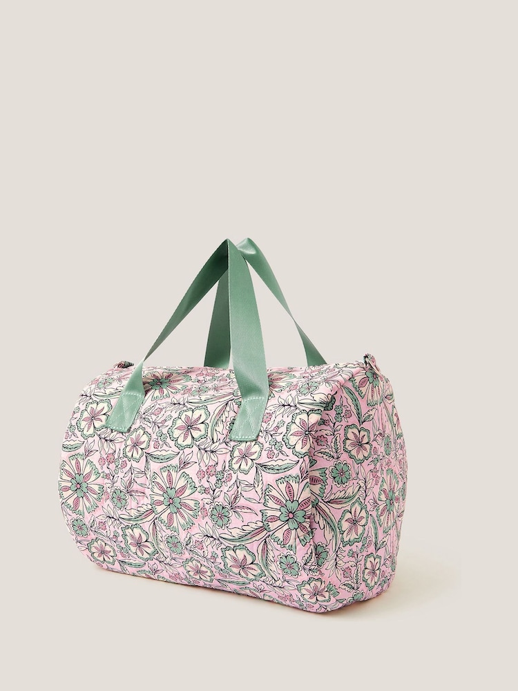 Monsoon Pink Floral Print Duffle Bag - Image 2 of 4