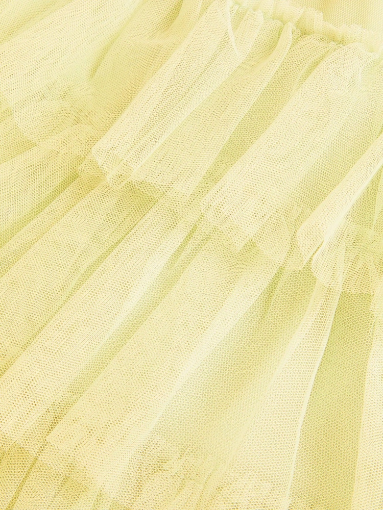 Monsoon Yellow Alexandria Sequin Ruffle Tulle Swing Dress - Image 4 of 4