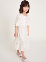 Monsoon Natural Pippa Sequin Stripe Tunic Dress - Image 1 of 1