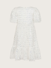 Monsoon Natural Pippa Sequin Stripe Tunic Dress - Image 3 of 4