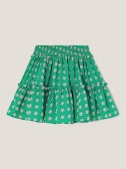 Monsoon Green Floral Print Frill Skirt - Image 2 of 3