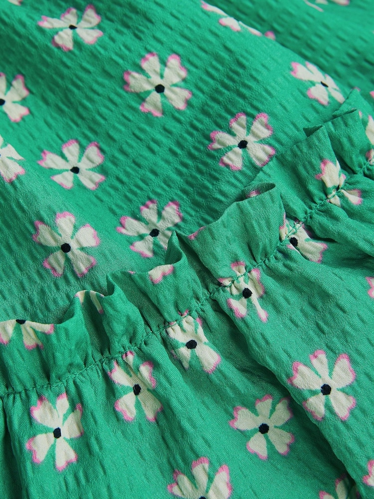 Monsoon Green Floral Print Frill Skirt - Image 3 of 3
