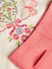 Monsoon Natural Baby Broderie Embroidered Top and Leggings Set - Image 3 of 3
