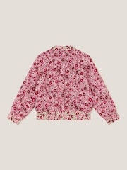 Monsoon Pink Floral Print Bomber Jacket - Image 2 of 3