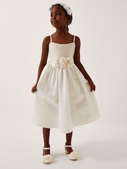Monsoon White Orelia Strappy Sequin Satin Dress - Image 1 of 1