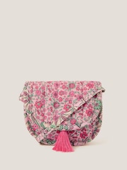 Monsoon Pink Floral Quilted Cross-Body Bag - Image 1 of 4