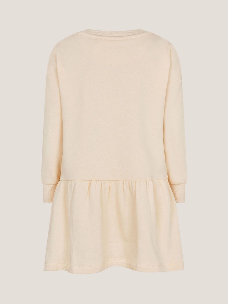 Monsoon Cream World Of Wonder Sweatshirt 100% Cotton Dress - Image 2 of 3