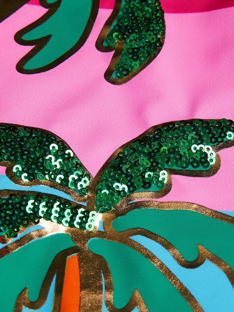 Bañador con estampado de bloques de colores con diseño de palmeras con lentejuelas de Monsoon - Imagen 3 de 3 Bañador con estampado de bloques de colores con diseño de palmeras con lentejuelas de Monsoon - Imagen 3 de 3
