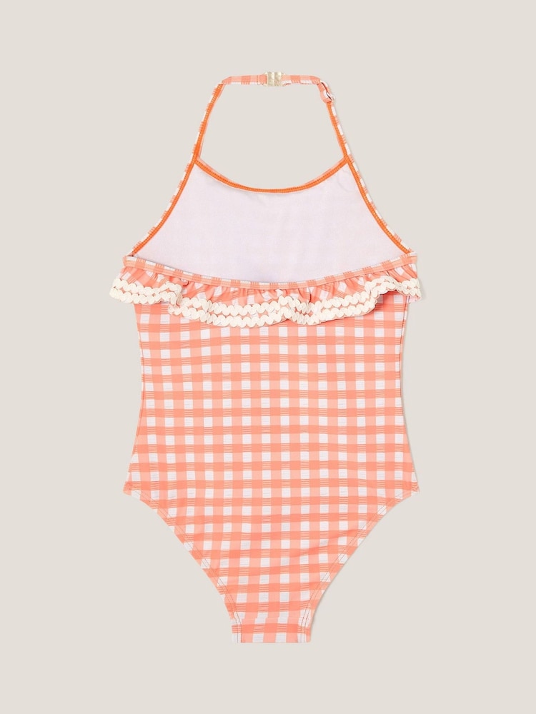 Monsoon Gingham Ruffle Swimsuit - Изображение 2 из 3