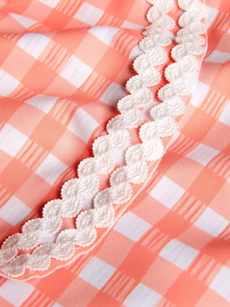 Monsoon Gingham Ruffle Swimsuit - Изображение 3 из 3