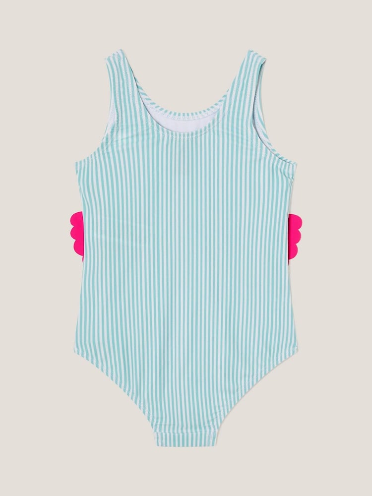 Monsoon Baby-Badeanzug mit Flamingo-Streifenmuster - Bild 2 von 3 Monsoon Baby-Badeanzug mit Flamingo-Streifenmuster - Bild 2 von 3
