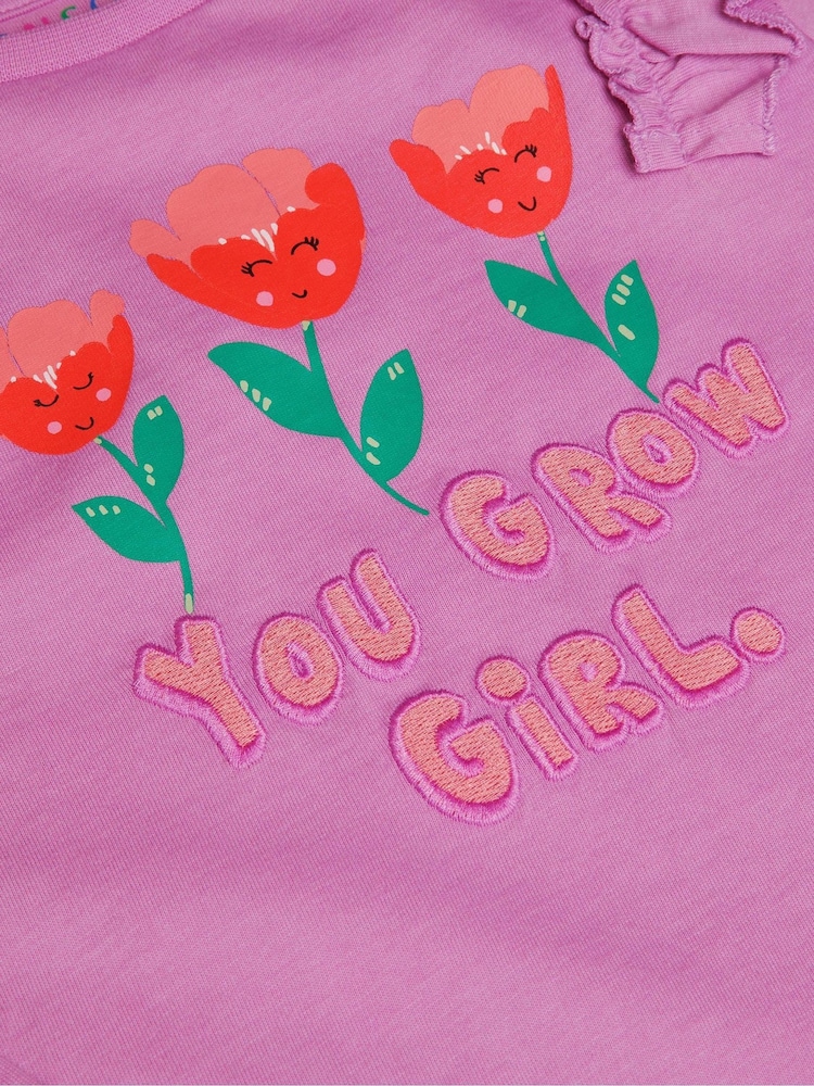 Monsoon Purple You Grow Girl Top and Leggings Set - Image 3 of 3