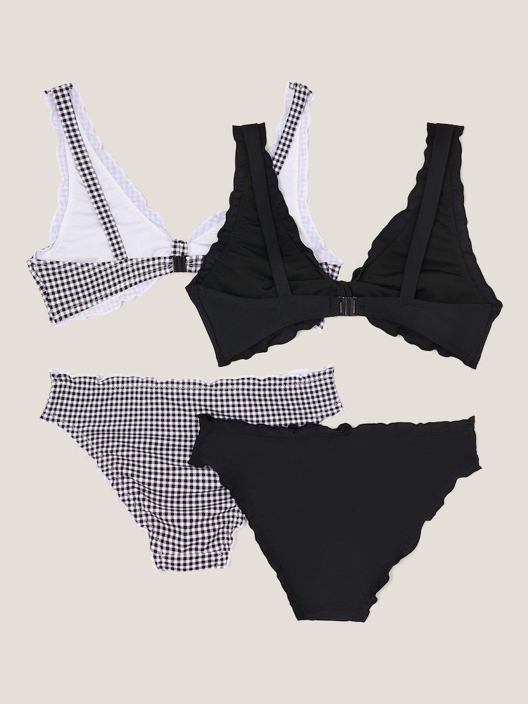 Komplet bikini kompletov z naborki in vezenino Monsoon 2 - Slika 2 iz 3