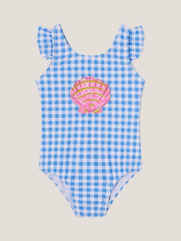 Monsoon Baby Gingham Seashell Swimsuit - Изображение 1 из 3
